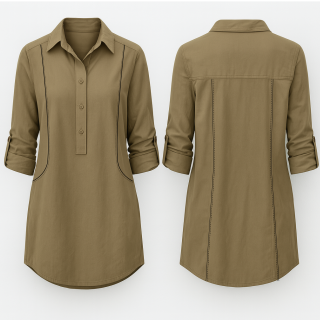 Moldes de confeccion para DAMAS Vestidos Chemise 7054